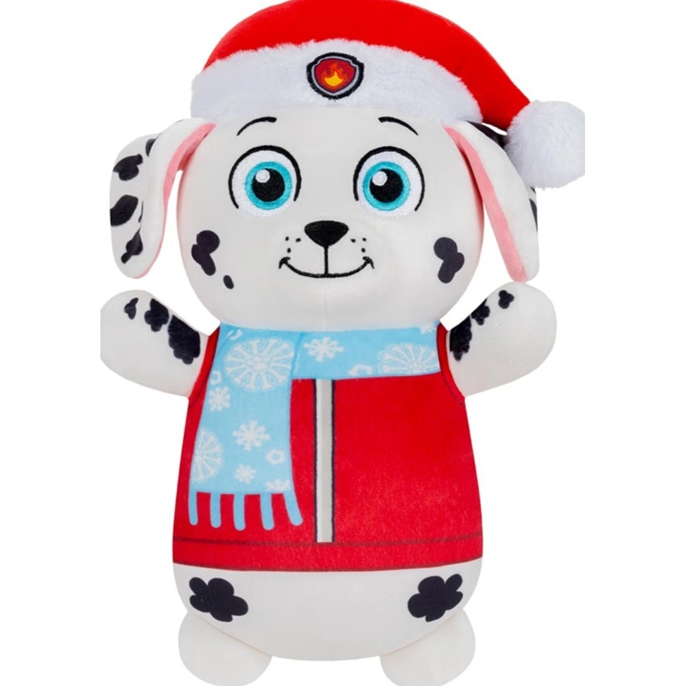 Christmas Santa PAW Patrol Squishmallows Hug Mees 10 Inch Marshall Soft Toy